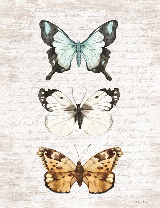 Small - Butterfly Trio By Lettered & Lined - Pearl Silver