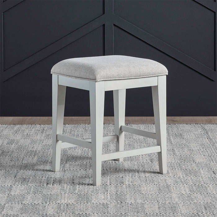 Berkley Square - Upholstered Console Stool - Linen & Khaki