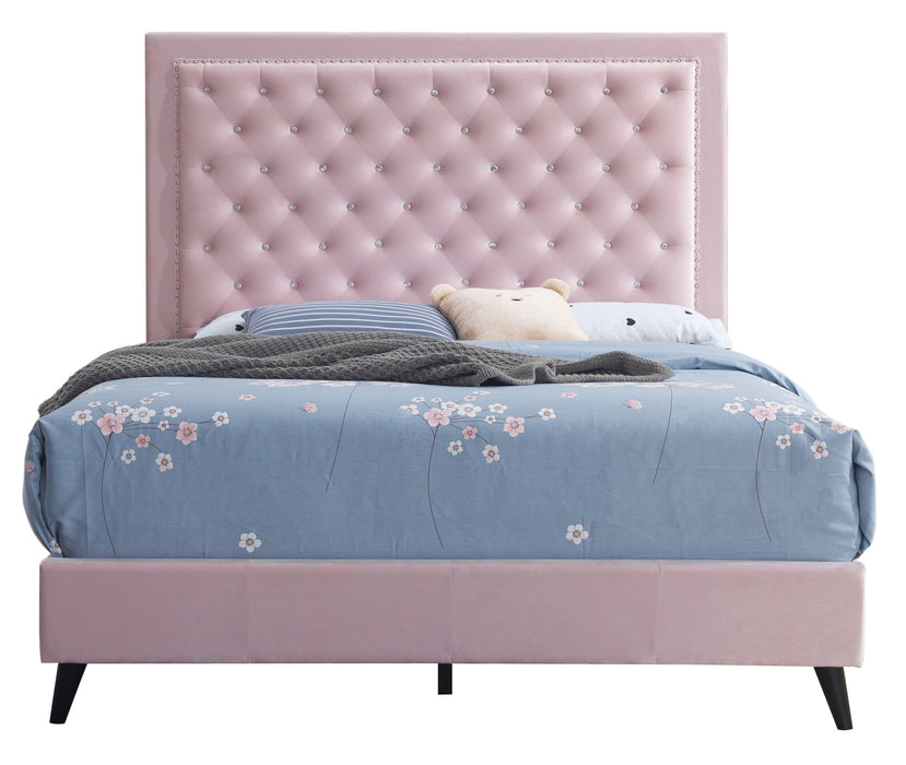 Alba - G0606-KB-UP King Bed - Pink