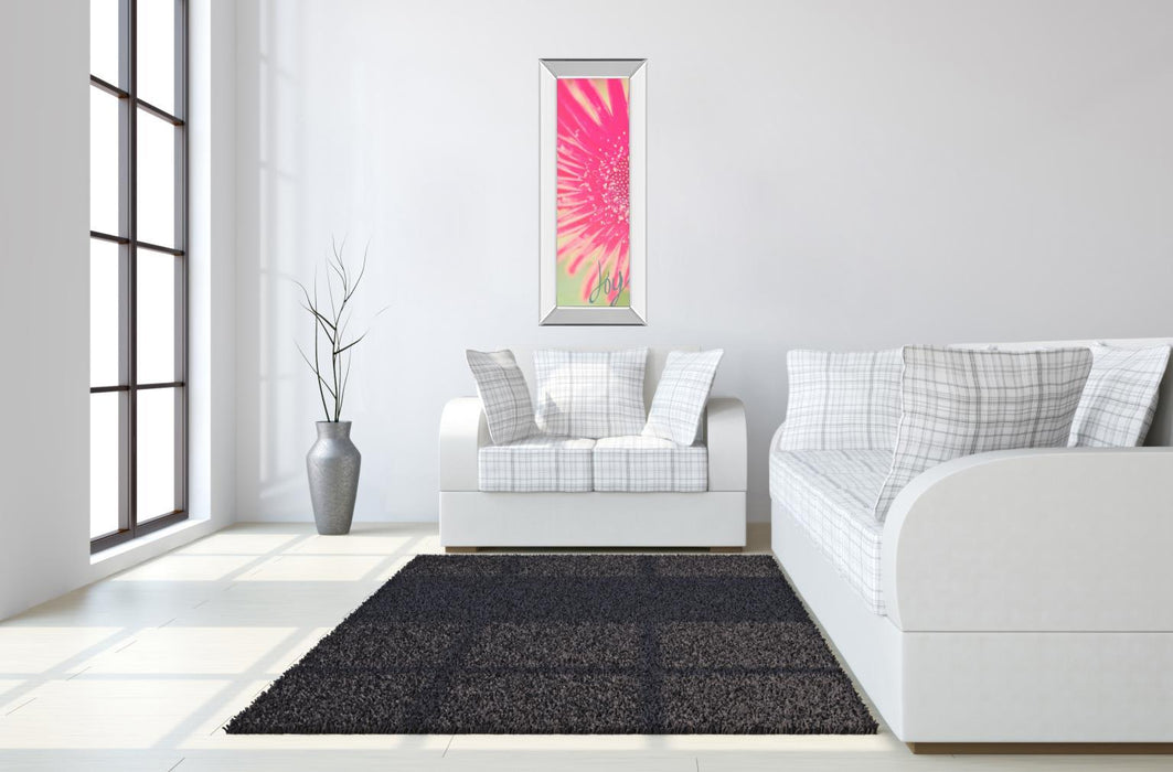 Joy Flower By Susan Bryant - Mirror Framed Print Wall Art - Pink