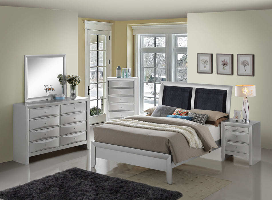 Marilla - G1503A-KB King Bed - Silver Champagne