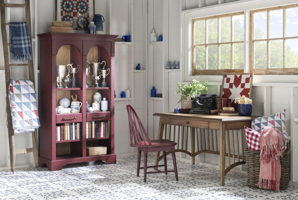 Vintage Market - Spindle Base Writing Desk - Barnwood Oak