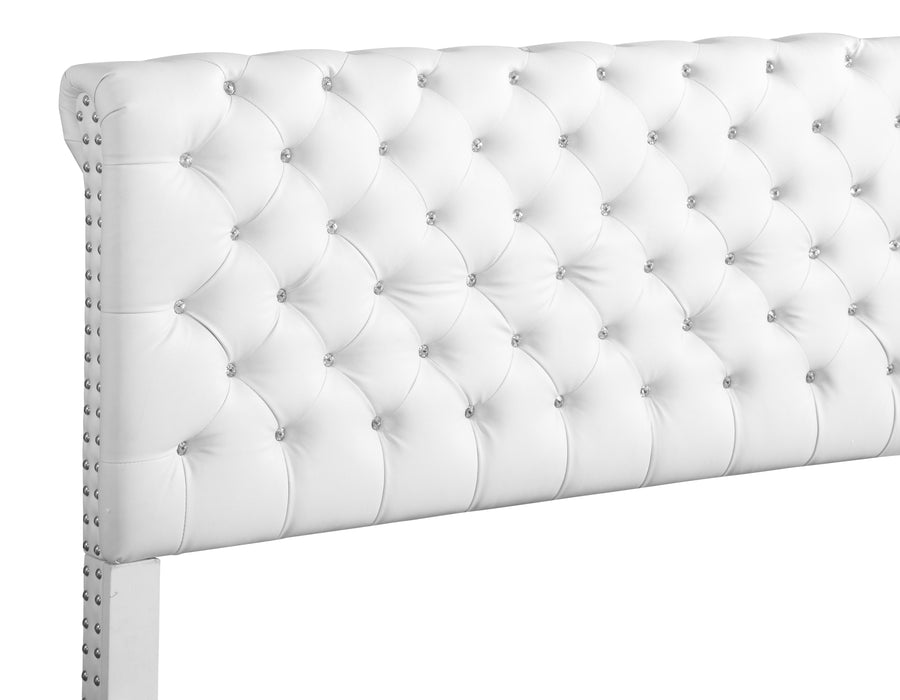 Maxx - G1938-QB-UP Tufted Upholstered Bed - White