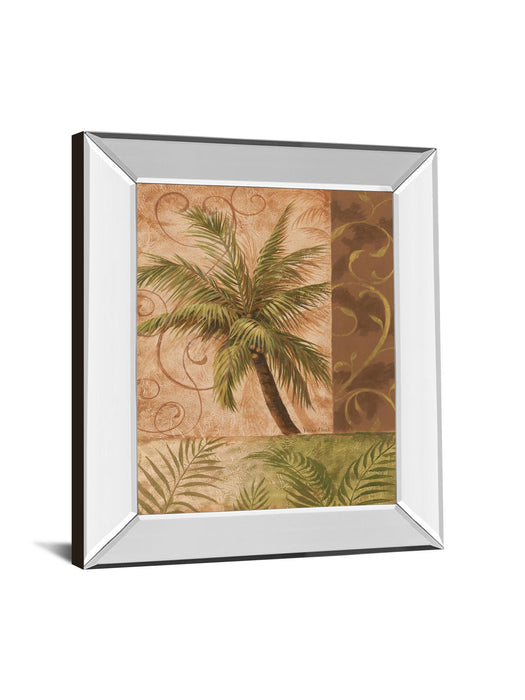 22x26 Tropical Breeze I By Vivian Flasch - Mirror Framed Print Wall Art - Green
