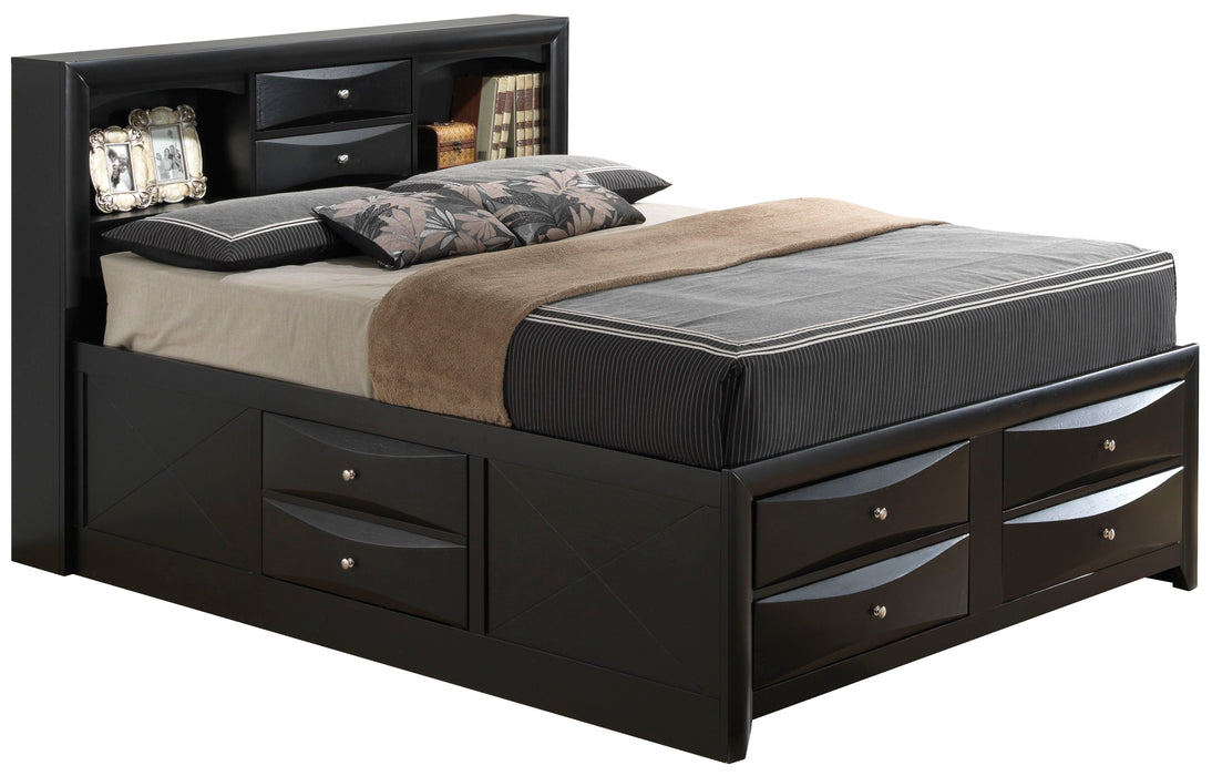 Marilla - G1500G-KSB3 King Storage Bed - Black