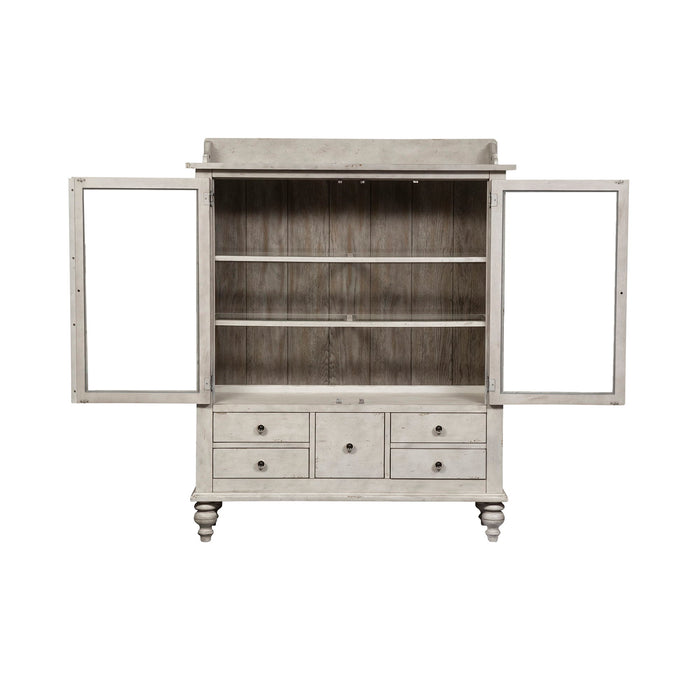 Whitney - Display Cabinet - Antique Linen / Weathered Gray