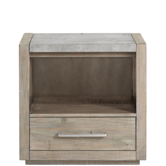 Intrigue - One Drawer Nightstand - Light Brown