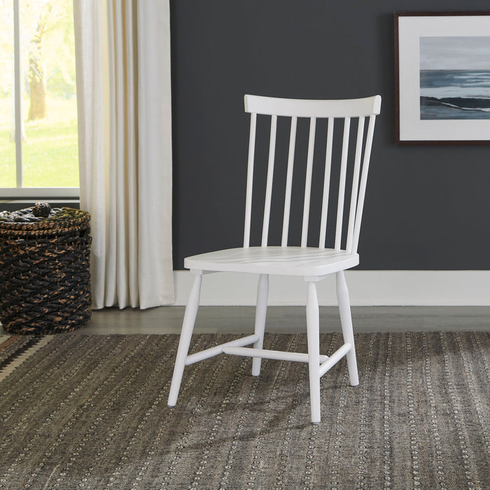 Palmetto Heights - Spindle Back Side Chair - Shell White & Driftwood