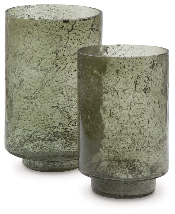 Clarkton - Candle Holder Set (Set of 2) - Green
