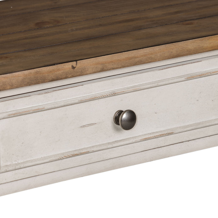 Morgan Creek - Sofa Table - Antique White / Wirebrushed Tobacco Accents