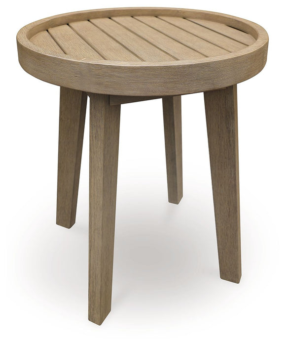 Marina Sun - Round End Table - Beige