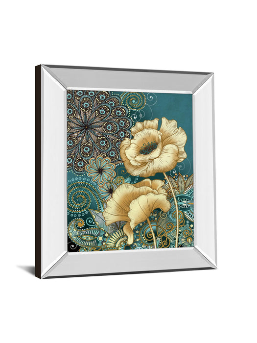 Inspired Blooms 2 By Conrad Knutsen - Mirror Framed Print Wall Art - Green