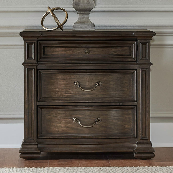 Provence Park - Bedside Chest With Charging Station - Chateau Brown