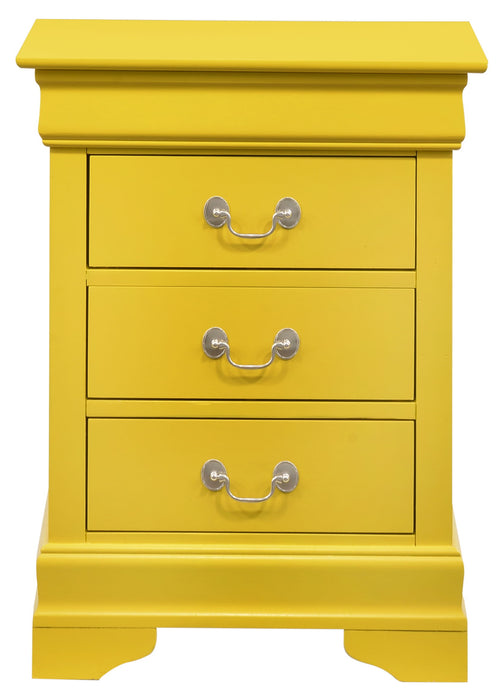 Louis Phillipe - G3102-3N 3 Drawer Nightstand - Yellow