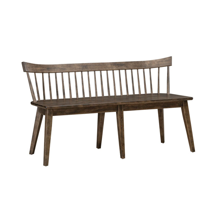 Midland Falls - Spindle Back Bench - Rustic Brown