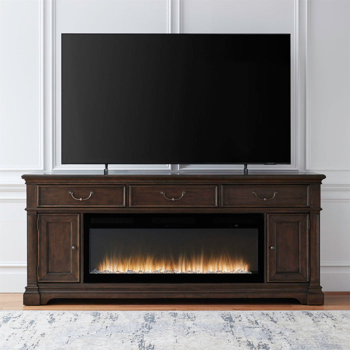 Fireplace TV Consoles - 512 84" Console With Fire FTS - Brown