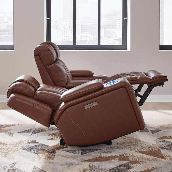 Caswell - Loveseat With Console P2 & ZG - Nature Chestnut