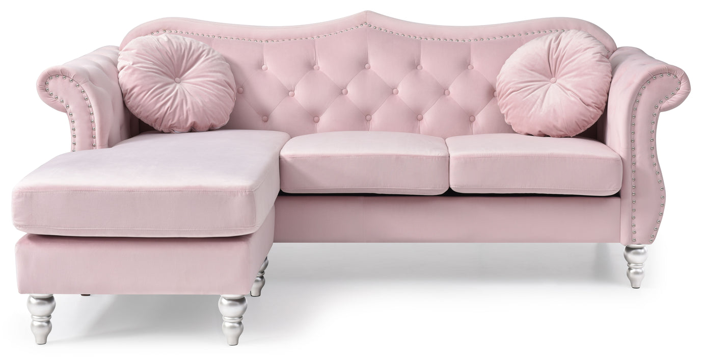 Hollywood - G0664B-SC Sofa Chaise - Pink