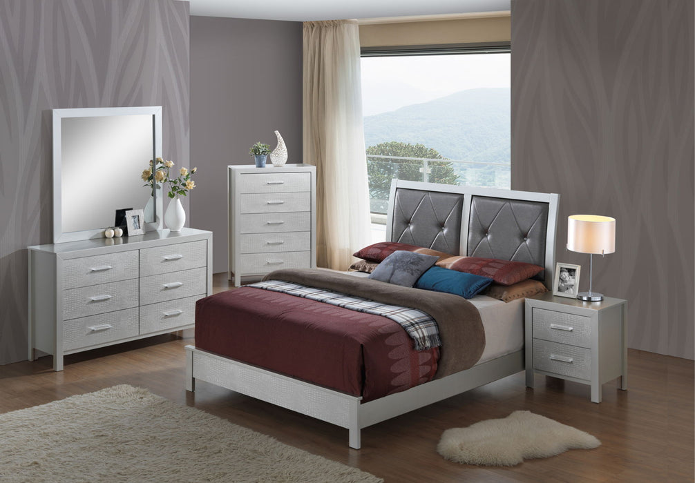 Glades - G4200A-KB King Bed - Silver Champagne