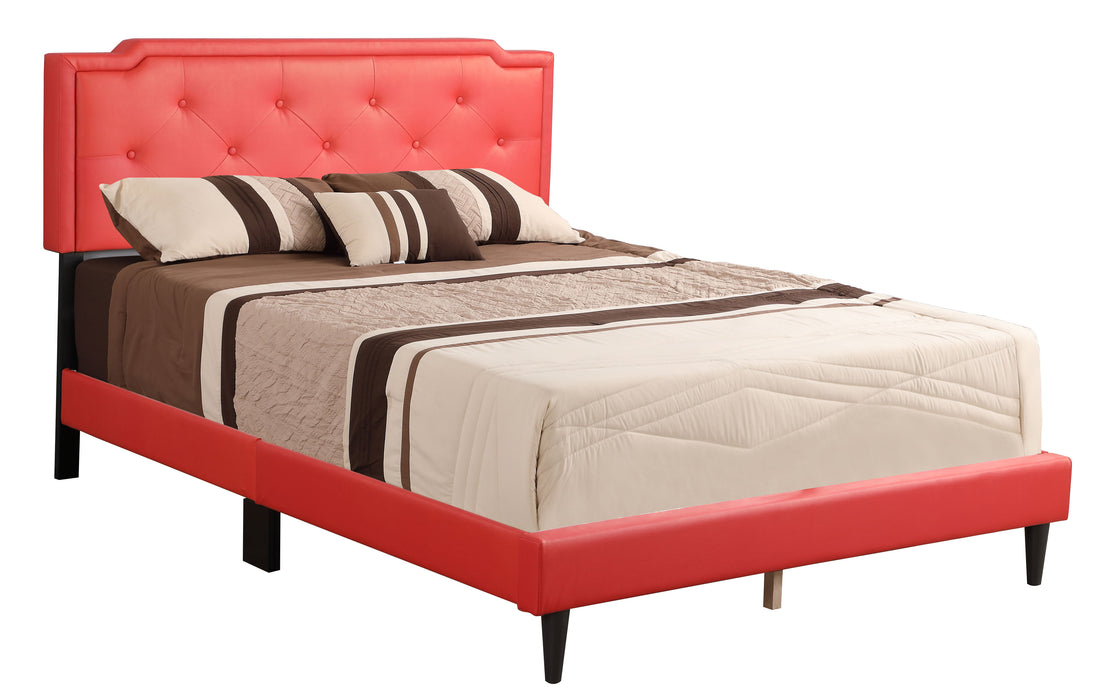 Deb - G1117-QB-UP Queen Bed (All in One Box) - Red