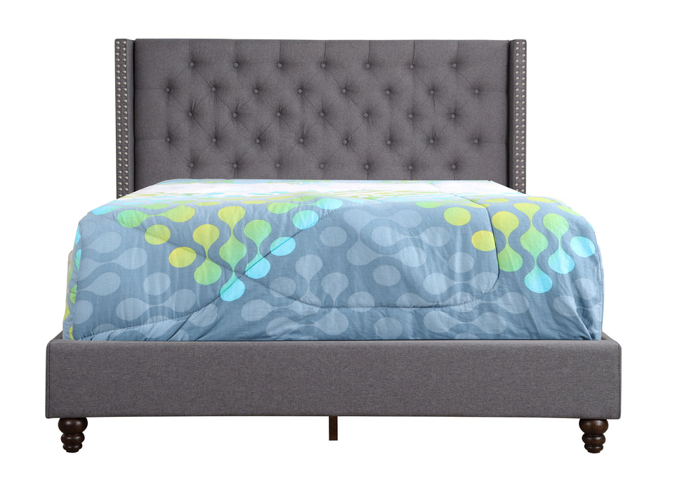Julie - G1904-FB-UP Full Upholstered Bed - Gray
