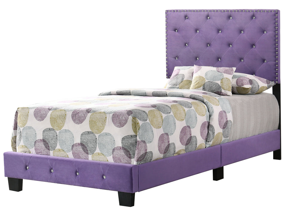 Suffolk - G1402-TB-UP Twin Bed - Purple
