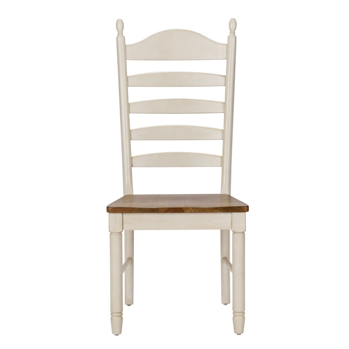 Springfield - Ladder Back Side Chair - Honey & Cream