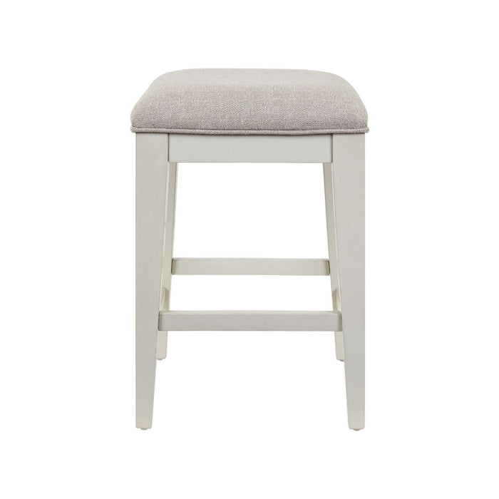 Berkley Square - Upholstered Console Stool - Linen & Khaki