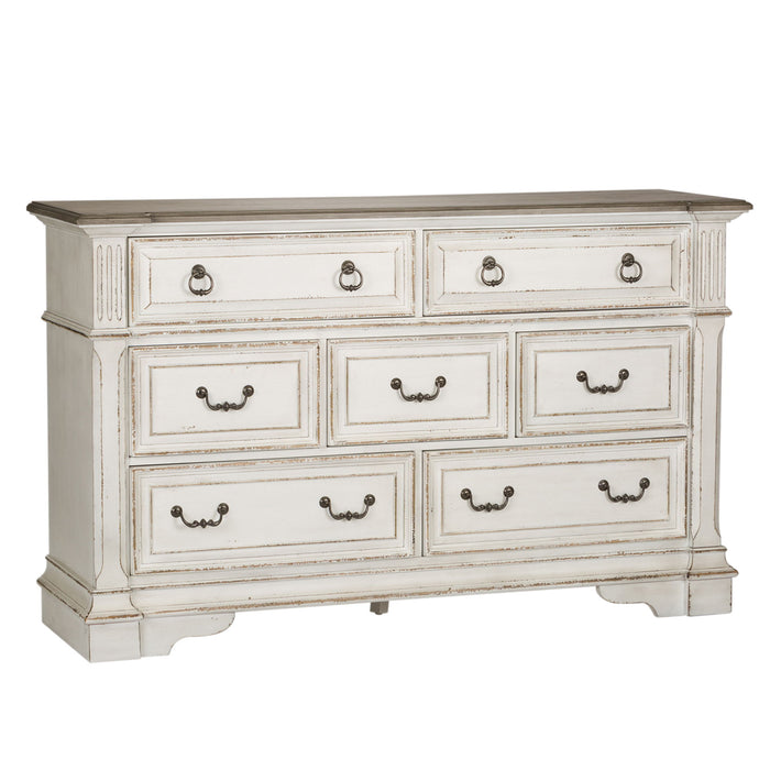 Abbey Park - 7 Drawer Dresser - Antique White