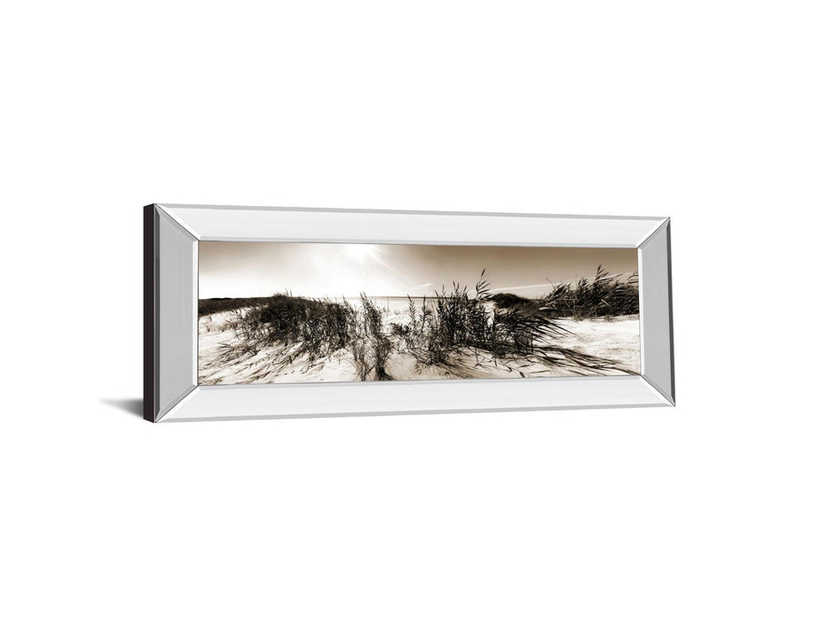 The Wind In The Dunes I By Noah Bay - Mirror Framed Print Wall Art - Gold