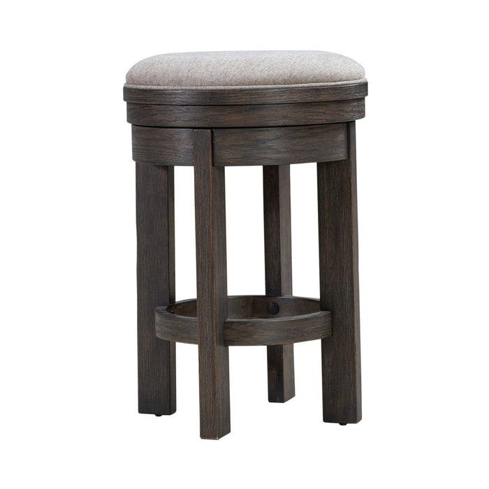 Lennox Hill - Upholstered Swivel Console Stool - Bark