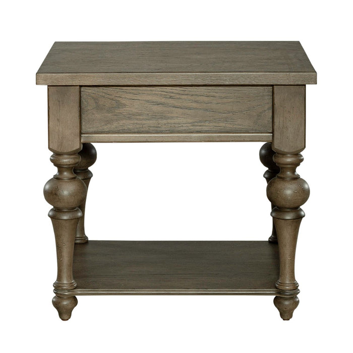 Americana Farmhouse - Drawer End Table - Dusty Taupe