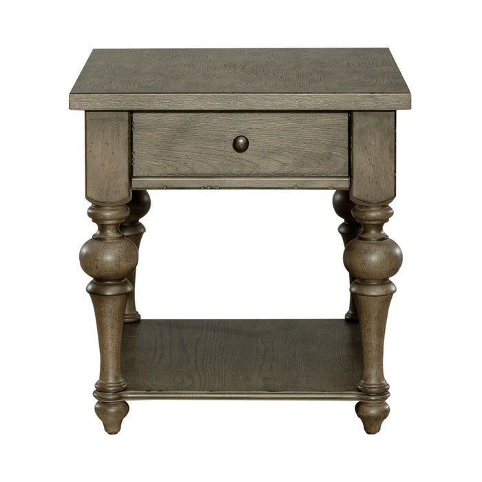 Americana Farmhouse - Drawer End Table - Dusty Taupe
