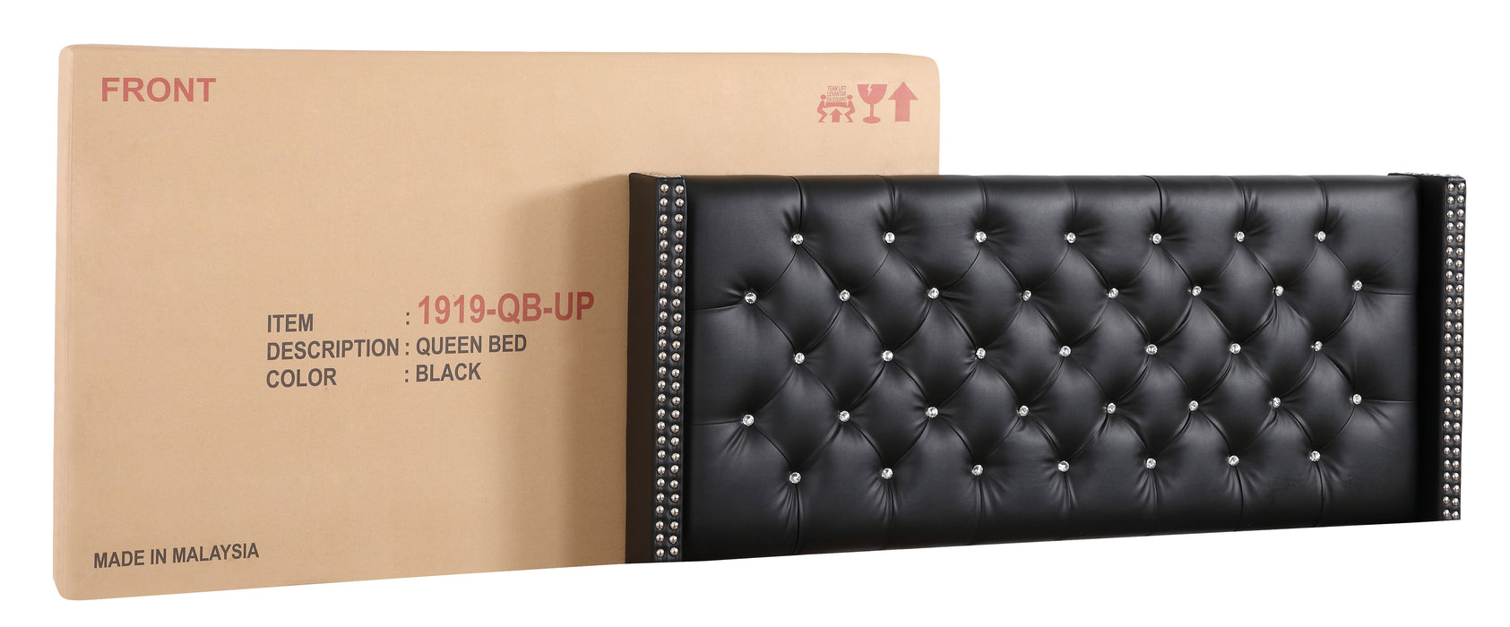 Julie - G1919-FB-UP Full Upholstered Bed - Black