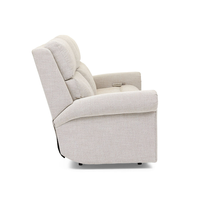 Bernard - Power Reclining Fabric Sofa With Console, Power Headrest, & Lumbar