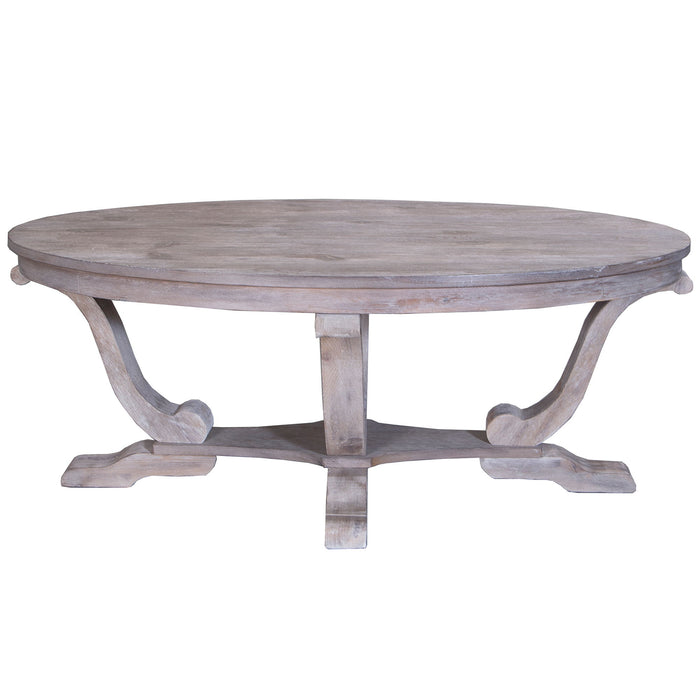 Greystone Mill - 3 Piece Table Set (1 Cocktail 2 End Tables) - Stone White Wash / Wirebrush Distressing