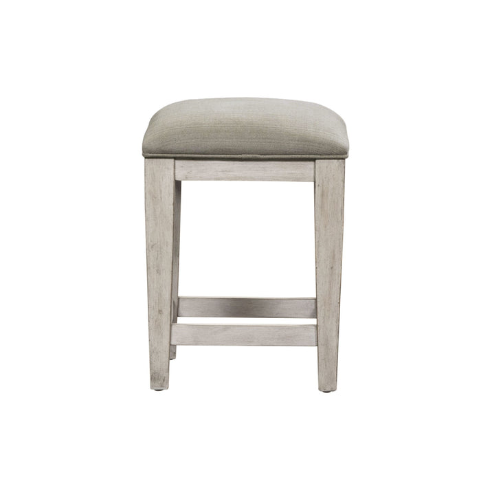 Heartland - Upholstered Console Stool - Antique White / Tobacco Tops