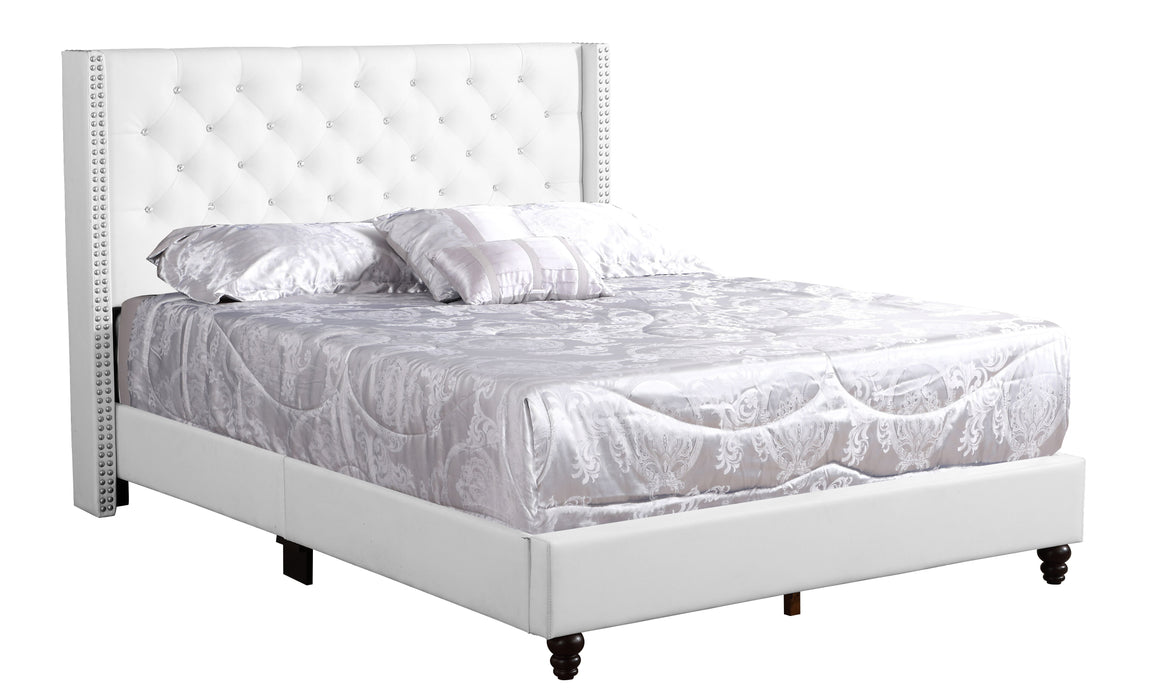 Julie - G1918-FB-UP Full Upholstered Bed - White