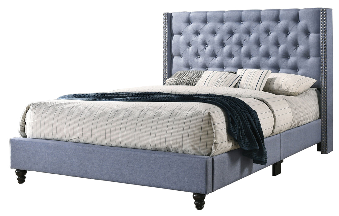 Julie - G1951-FB-UP Full Upholstered Bed - Blue