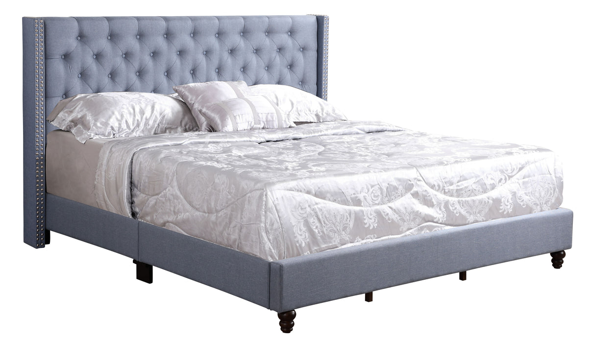 Julie - G1951-KB-UP King Upholstered Bed - Blue