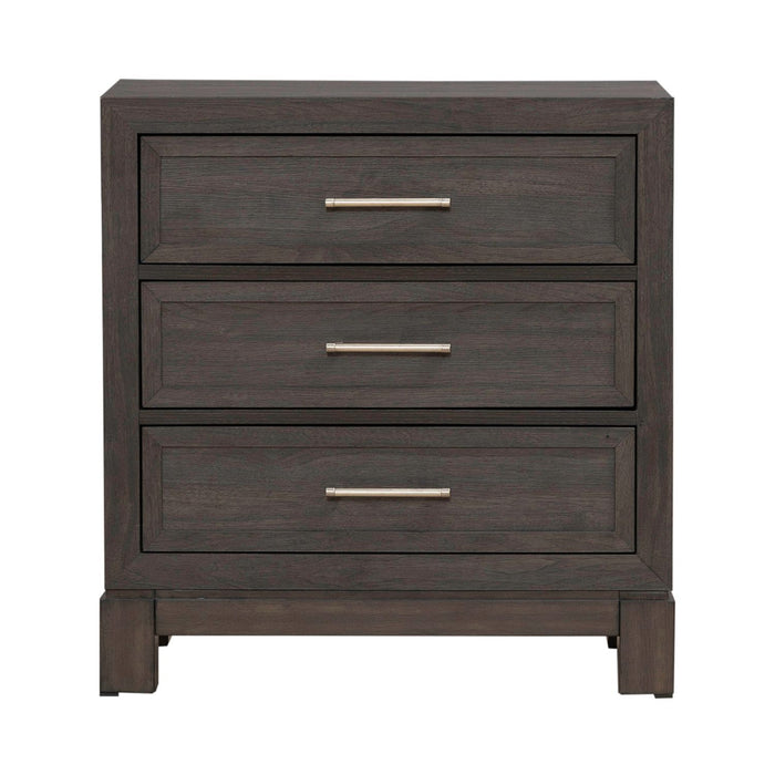 Modern Edge - Nightstand With Charging Station - Caffe