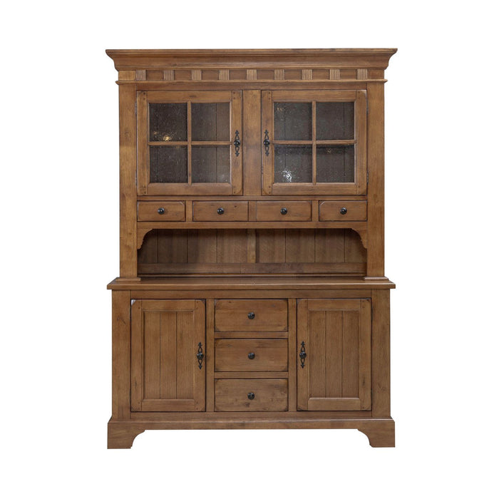 Treasures - Hutch & Buffet - Rustic Oak