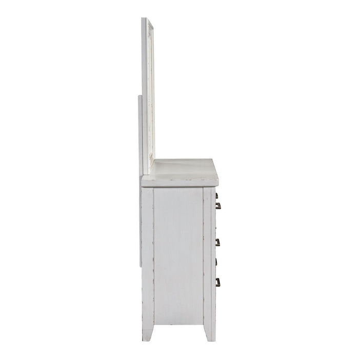 Backroads - Dresser & Mirror - Weathered White