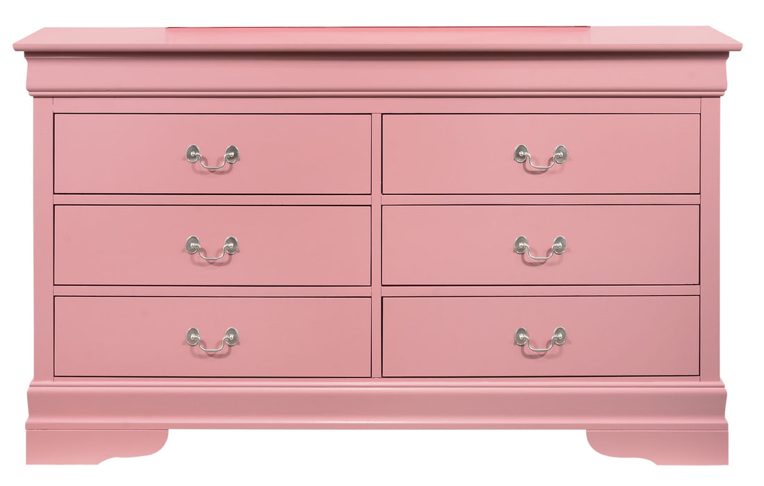 Louis Phillipe - G3104-D Dresser - Pink