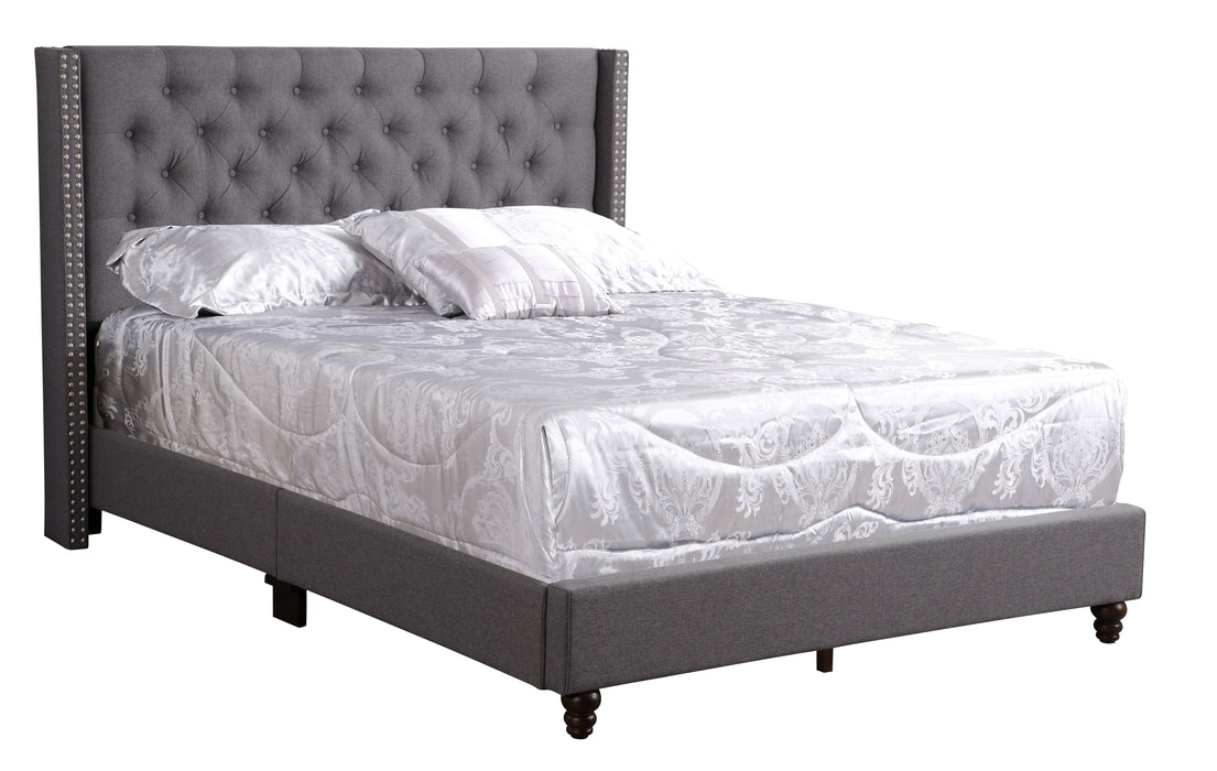 Julie - G1904-FB-UP Full Upholstered Bed - Gray