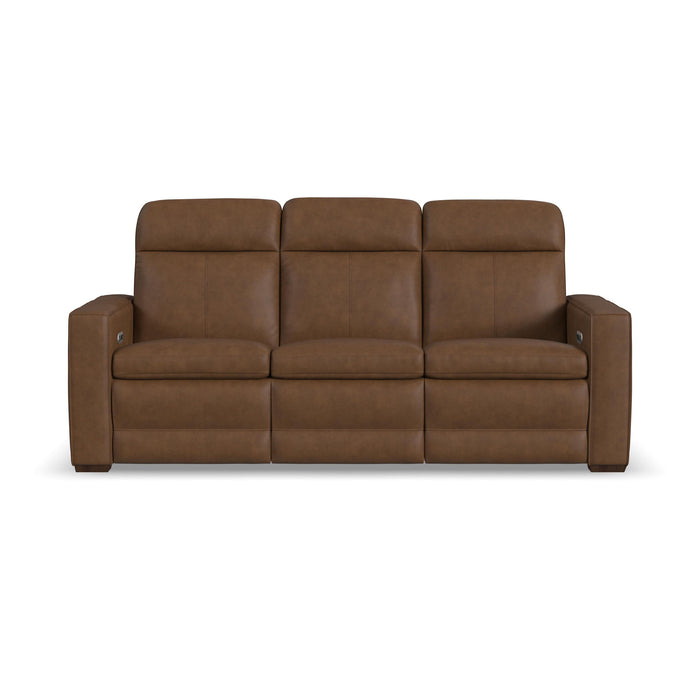 Dutch - Power Reclining Sofa With Console, Power Headrest, & Lumbar