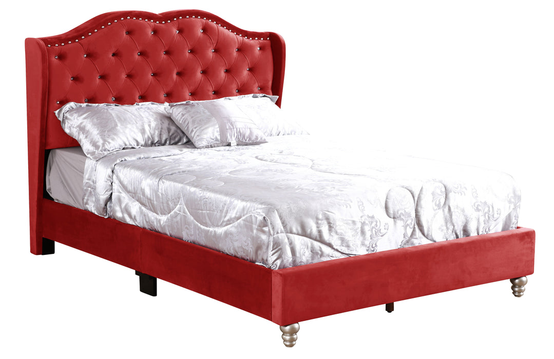 Joy - G1933-FB-UP Full Upholstered Bed - Cherry