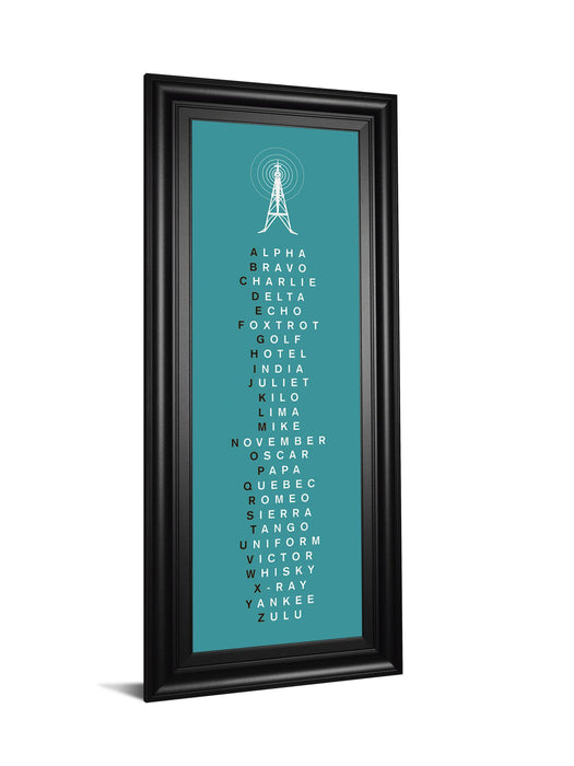 Phonetic Alphabet Il By The Vintage Collection - Framed Print Wall Art - Green