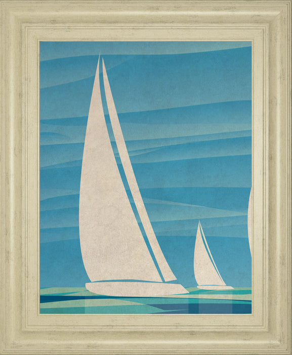Water Journey I By Dan Meneely - Framed Print Wall Art - Blue