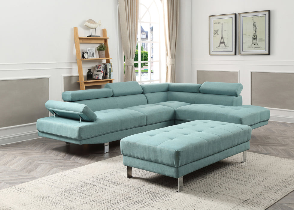 Riveredge - G453-SC Sectional (2 Boxes) - Teal